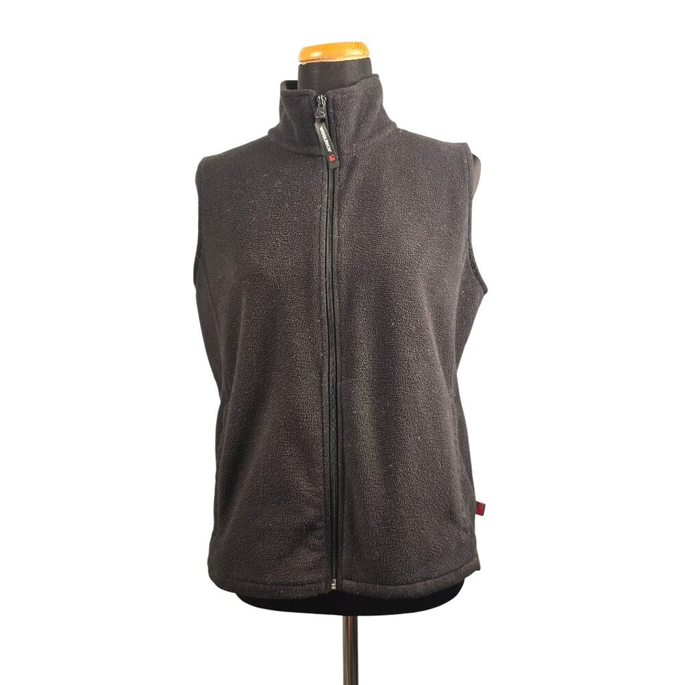 Woolrich Women's Black Fleece Vest Size M